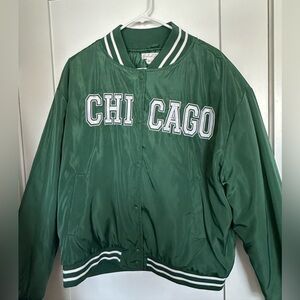 Green Chicago Varsity Jacket